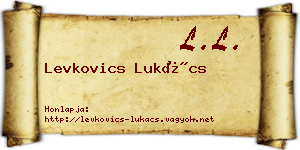 Levkovics Lukács névjegykártya